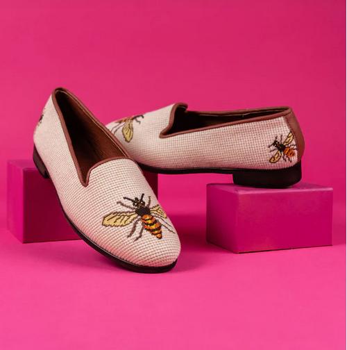 By Paige Ladies Bee on Tan Needlepoint Loafers  Apparel & Accessories > Shoes > Loafers