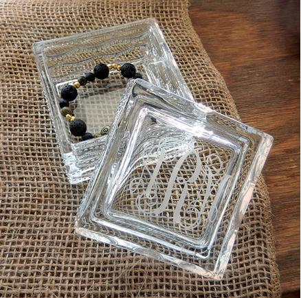 Monogrammed Crystal Jewelry Box  Health & Beauty > Jewelry Cleaning & Care > Jewelry Holders