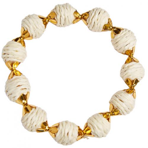 Lisi Lerch Kiki White Rattan Beaded Bracelet Lisi Lerch Kiki White Rattan Beaded Bracelet Apparel & Accessories > Jewelry > Bracelets