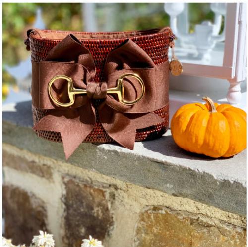 Lisi Lerch Charlotte Small Crossbody Chocolate Bow Lisi Lerch Charlotte Small Crossbody Chocolate Bow Apparel & Accessories > Handbags > Clutches & Special Occasion Bags