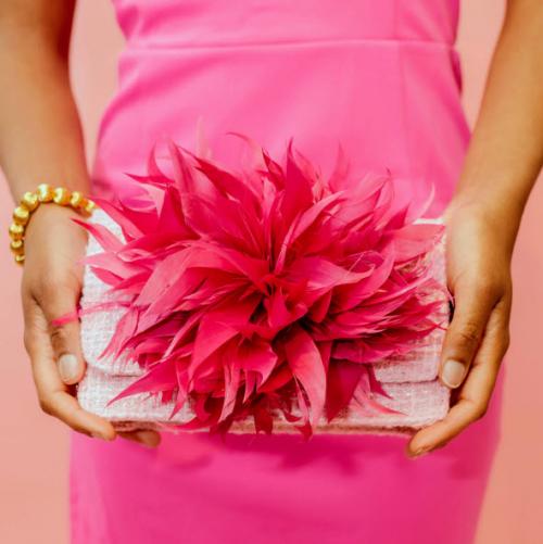 Lisi Lerch CoCo Feather Clutch   Apparel & Accessories > Handbags > Clutches & Special Occasion Bags