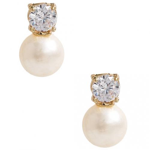 Lisi Lerch Carolyn Big Rhinestone and Pearl Stud Lisi Lerch Carolyn Big Rhinestone and Pearl Stud Apparel & Accessories > Jewelry > Earrings