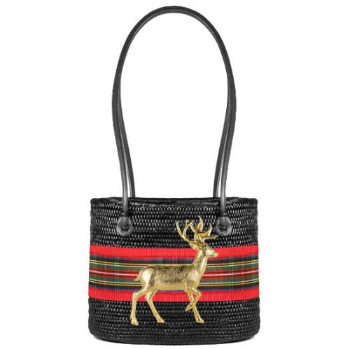 Lisi Lerch Charlotte Medium Black Plaid Reindeer Lisi Lerch Charlotte Medium Black Plaid Reindeer Apparel & Accessories > Handbags > Clutches & Special Occasion Bags