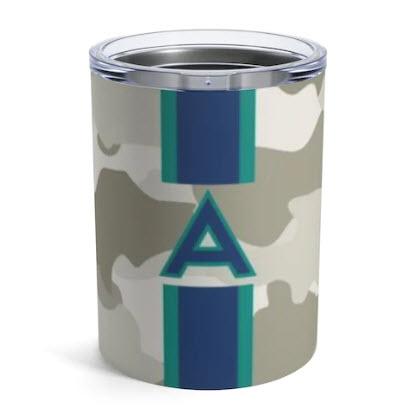 Clairebella Camo Blue Stripe Small Tumbler  Home & Garden > Kitchen & Dining > Tableware > Drinkware > Tumblers