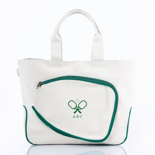 Personalized Pickleball Bag Natural & Emerald  Sporting Goods > Pickleball