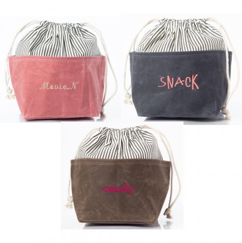 Monogrammed Waxed Canvas Bin  Apparel & Accessories > Handbags > Tote Handbags