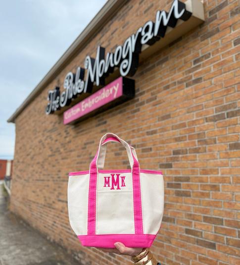 Monogrammed Handy Open Top Tote  Apparel & Accessories > Handbags > Tote Handbags