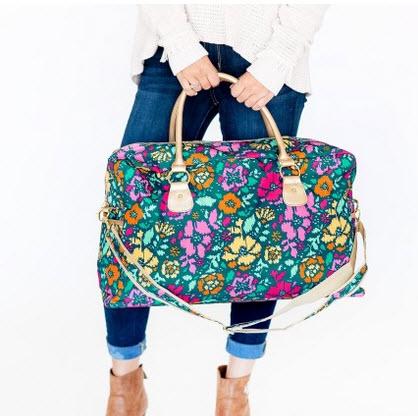 Personalized Bloom Pattern Weekender  Luggage & Bags > Duffel Bags