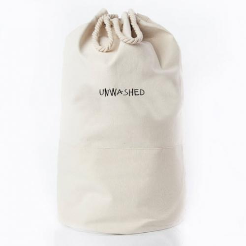 Monogrammed Natural Canvas Laundry Duffel  Home & Garden > Household Supplies > Laundry Supplies > Washing Bags & Baskets