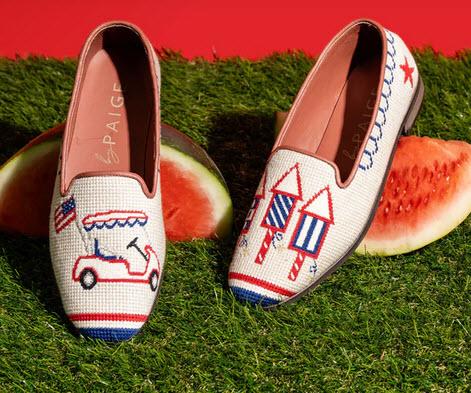 By Paige American Summer Needlepoint Loafers  Apparel & Accessories > Shoes > Loafers