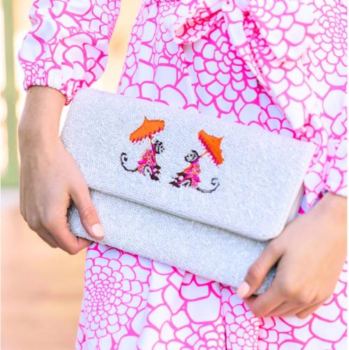 Lisi Lerch Monkey Beaded Clutch Lisi Lerch Monkey Beaded Clutch Apparel & Accessories > Handbags > Clutches & Special Occasion Bags
