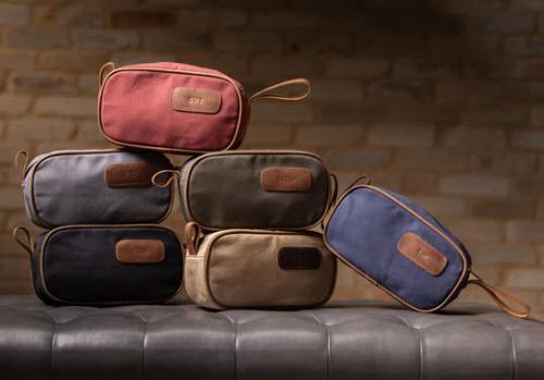 Jon Hart Designs JH Personalized Cotton Canvas Shave Kit   Luggage & Bags > Toiletry Bags