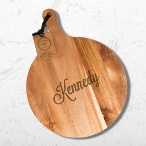 Personalized Round Cheese Board with Handle Personalized Round Cheese Board with Handle Home & Garden > Kitchen & Dining > Kitchen Tools & Utensils > Cutting Boards