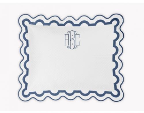 Matouk Mirasol Matelasse King Sham with Top 3" Monogram  Home & Garden > Linens & Bedding > Bedding > Pillowcases & Shams