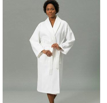 Matouk Monogrammed Full Length White Waffle Weave Robe  Apparel & Accessories > Clothing > Sleepwear & Loungewear > Robes