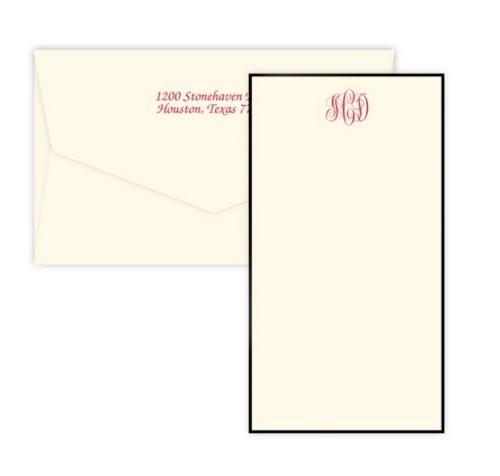 Embossed Graphics Classic Monogram Chesapeake Card - Raised Ink  NULL