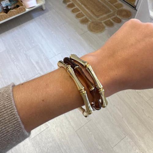 Lisi Lerch Lucy Bracelet Stack Tortoise & Gold Lisi Lerch Lucy Bracelet Stack Tortoise & Gold Apparel & Accessories > Jewelry > Bracelets