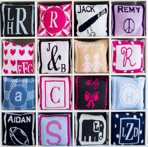  Monogrammed Custom Design Knit Square Pillow  Home & Garden > Decor > Throw Pillows