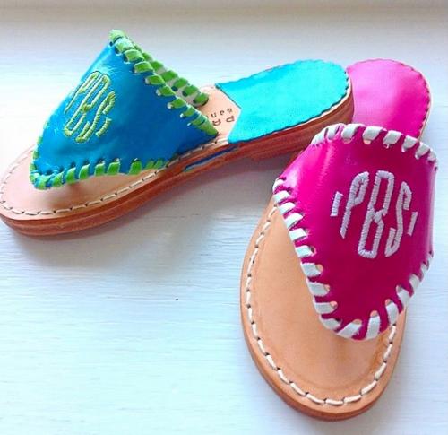 Child's Monogrammed Palm Beach Sandal  Apparel & Accessories > Shoes > Sandals > Slide Sandals
