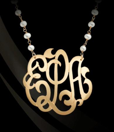 Monograms and Pearls!! My new favorite!!  Apparel & Accessories > Jewelry > Necklaces