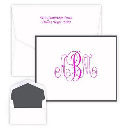  Embossed Graphics Monogrammed  London Riased Ink Note  Office Supplies > General Supplies > Paper Products > Stationery