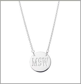  Sterling Silver Three Initial Pendant  Sterling Silver Initial Pendant Apparel & Accessories > Jewelry > Necklaces
