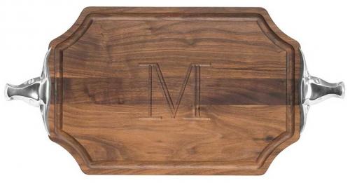Personalized Cutting Board Walnut With Longhorn Handles 12' by 18'  Home & Garden > Kitchen & Dining > Kitchen Tools & Utensils > Cutting Boards