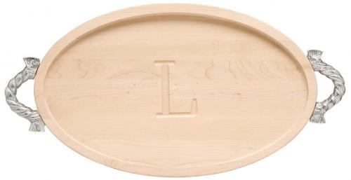 Personalized Cutting Board 15x24" Oval Maple With Rope Handles  Home & Garden > Kitchen & Dining > Kitchen Tools & Utensils > Cutting Boards