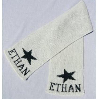 Personalized Kids's Knit Star Scarf  Apparel & Accessories > Clothing Accessories > Scarves & Shawls