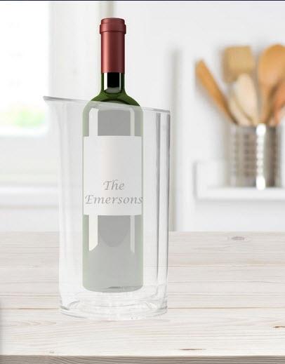 Monogrammed Acrylic Wine Cooler  Home & Garden > Kitchen & Dining > Food & Beverage Carriers > Wine Buckets & Chillers