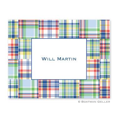 Boatman Geller Personalized Madras Patch Note  Office Supplies > General Supplies > Paper Products > Stationery