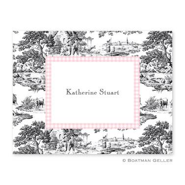 Boatman Geller Personalized Toile Foldover Note  Office Supplies > General Supplies > Paper Products > Stationery