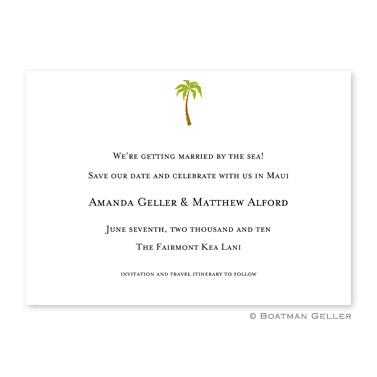 Boatman Geller Personalized Palm Flat Card Invitation  Office Supplies > General Supplies > Paper Products > Stationery