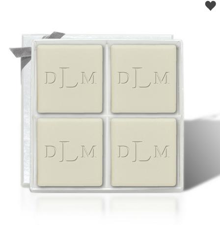 Monogrammed Square Soaps Boxed Set of Four  Health & Beauty > Personal Care > Cosmetics > Bath & Body > Bar Soap