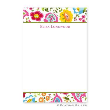 Boatman Geller Personalized Notepad with Bright Floral Pattern  Office Supplies > General Supplies > Paper Products > Notebooks & Notepads