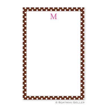 Boatman Geller Personalized Notepad with Dot Brown Pattern  Office Supplies > General Supplies > Paper Products > Notebooks & Notepads