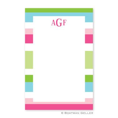 Boatman Geller Personalized Notepad with Espadrille Preppy Pattern  Office Supplies > General Supplies > Paper Products > Notebooks & Notepads
