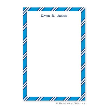 Boatman Geller Personalized Notepad in Repp Tie Blue & Navy Pattern  Office Supplies > General Supplies > Paper Products > Notebooks & Notepads