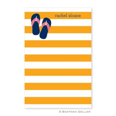 Boatman Geller Personalized Notepad in Stripe Flip Flops   Office Supplies > General Supplies > Paper Products > Notebooks & Notepads
