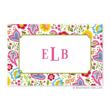 Boatman Geller Personalized Bright Floral Laminated Placemat  Home & Garden > Linens & Bedding > Table Linens > Placemats