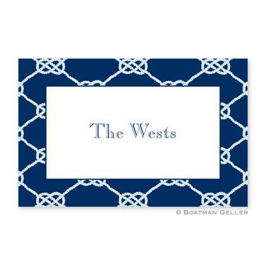 Boatman Geller Personalized Nautical Knot Navy Placemat  Home & Garden > Linens & Bedding > Table Linens > Placemats