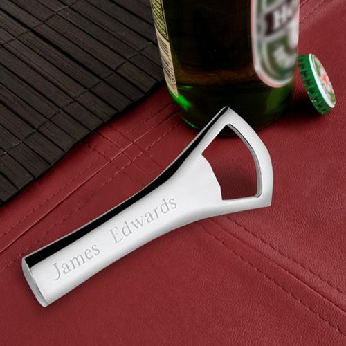 Monogrammed Bottle Opener Silver Plated  Engraved Bottle Opener Silver Plated  Home & Garden > Kitchen & Dining > Barware > Drink Shakers & Tools > Bottle Openers