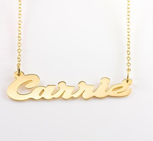 Personalized Script Nameplate Necklace  Apparel & Accessories > Jewelry > Necklaces