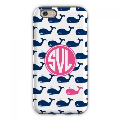 Personalized Phone Case Whale Repeat Navy  Electronics > Communications > Telephony > Mobile Phone Accessories > Mobile Phone Cases