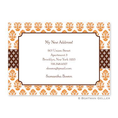 Boatman Geller Personalized Beti Orange Flat Card Invitation  Office Supplies > General Supplies > Paper Products > Stationery