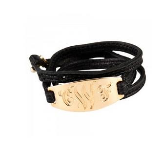 Eaton Script Monogram Wrap Bracelet from Lisa Stewart  Apparel & Accessories > Jewelry > Bracelets
