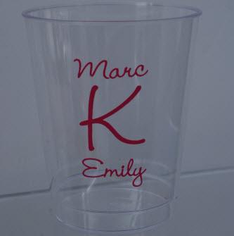 8 oz Personalized Clear Hard Plastic Cups  Home & Garden > Kitchen & Dining > Barware