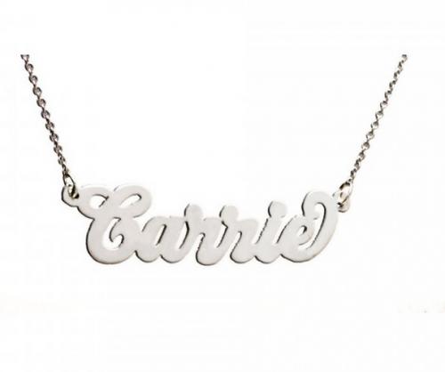 Personalized Name Necklace in Carrie Script  Apparel & Accessories > Jewelry > Necklaces