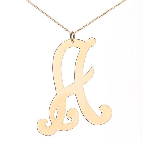 Large Monogram Initial Necklace  Apparel & Accessories > Jewelry > Necklaces