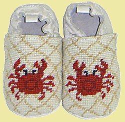 Red Crab Needle point Booties  